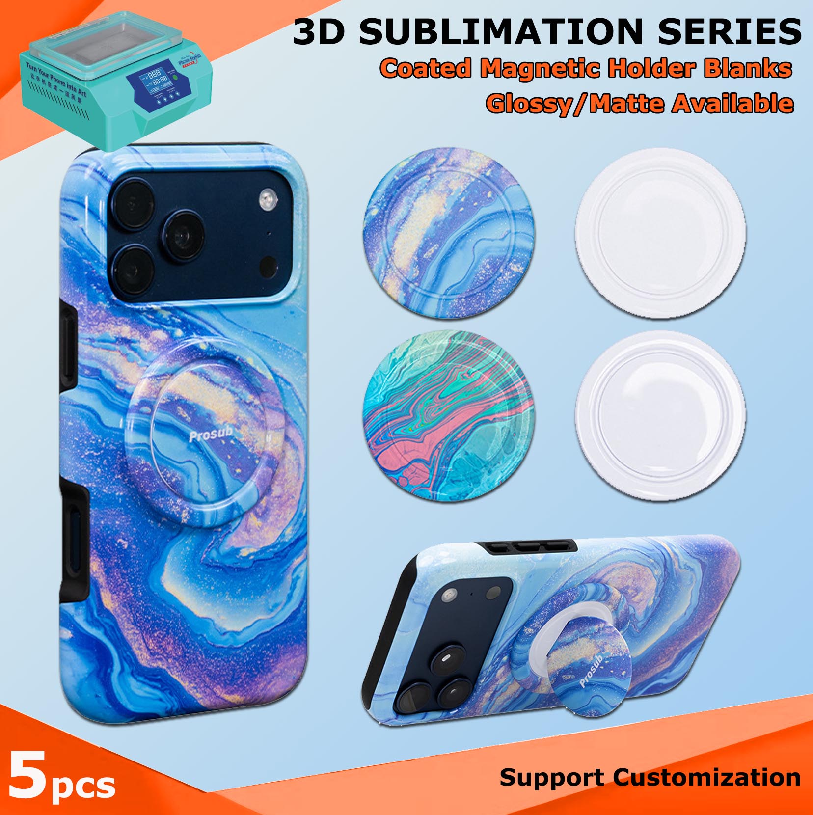 Phone Case Blank Print - Fonlyu 5 pièces Supports de téléphone