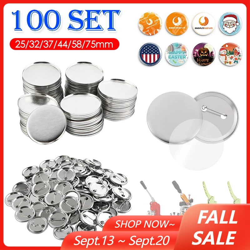 Button Badge Blank - 100 ensemble de boutons à broches