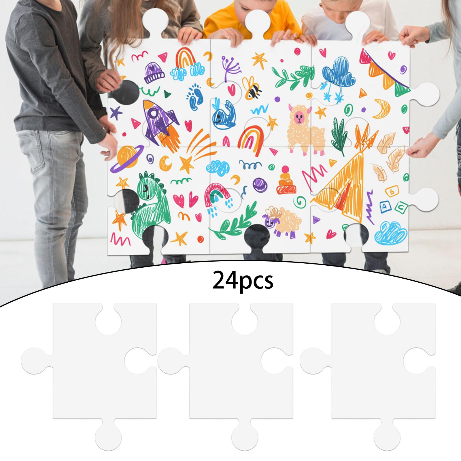 Puzzle Blank White - Puzzle vierge pour enfants et adultes,